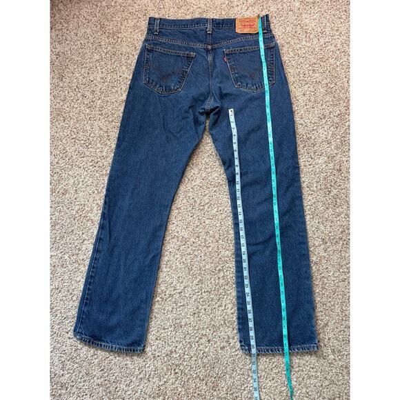 Levi's 517 Men's Jeans/Pants size 36X34; Bootcut; Blue Denim Jeans - Picture 4 of 9